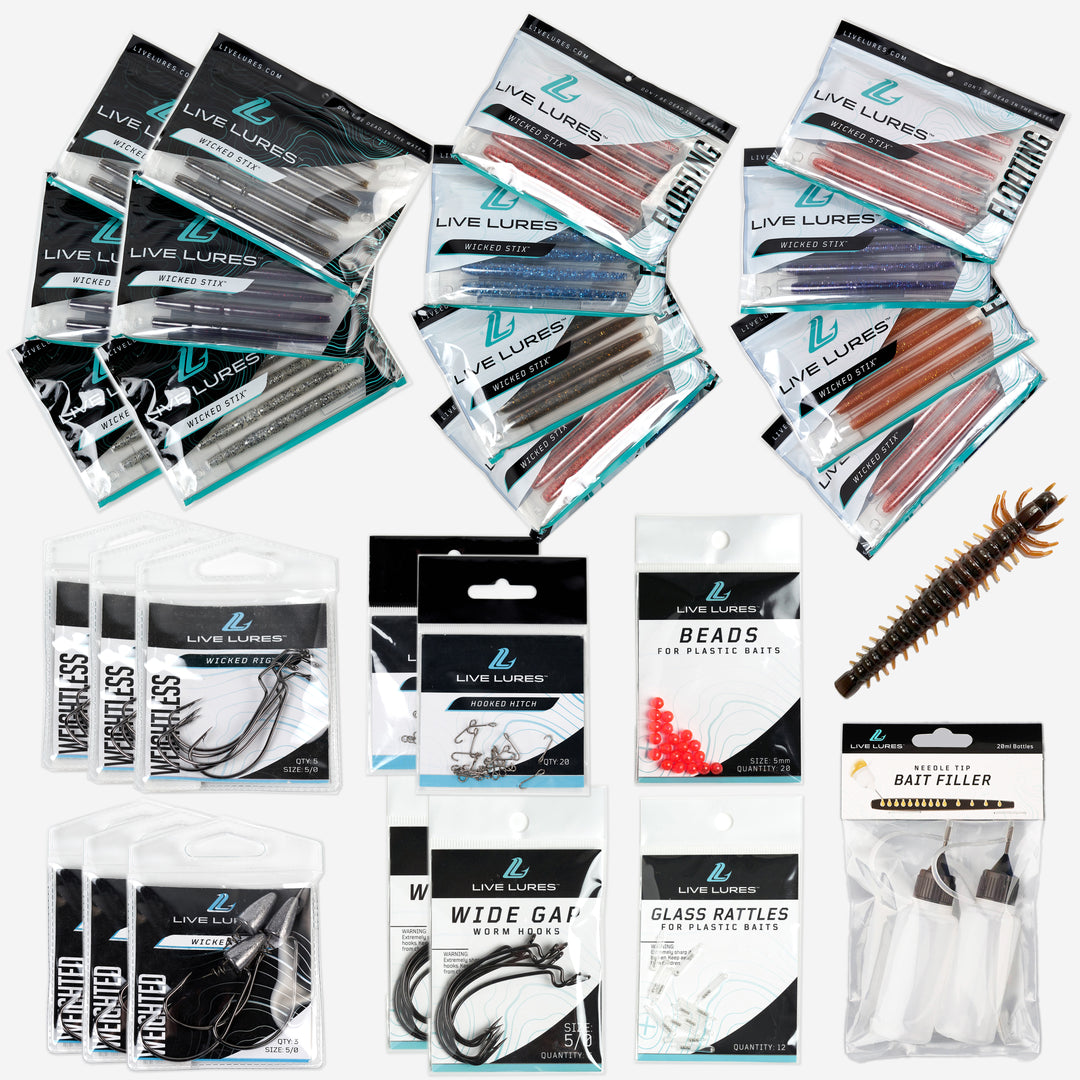 SERIOUS ANGLER BUNDLE: TOPWATER KIT + BOTTOM CURL KIT + FLOATING/SUSPENDING JERKBAIT KIT