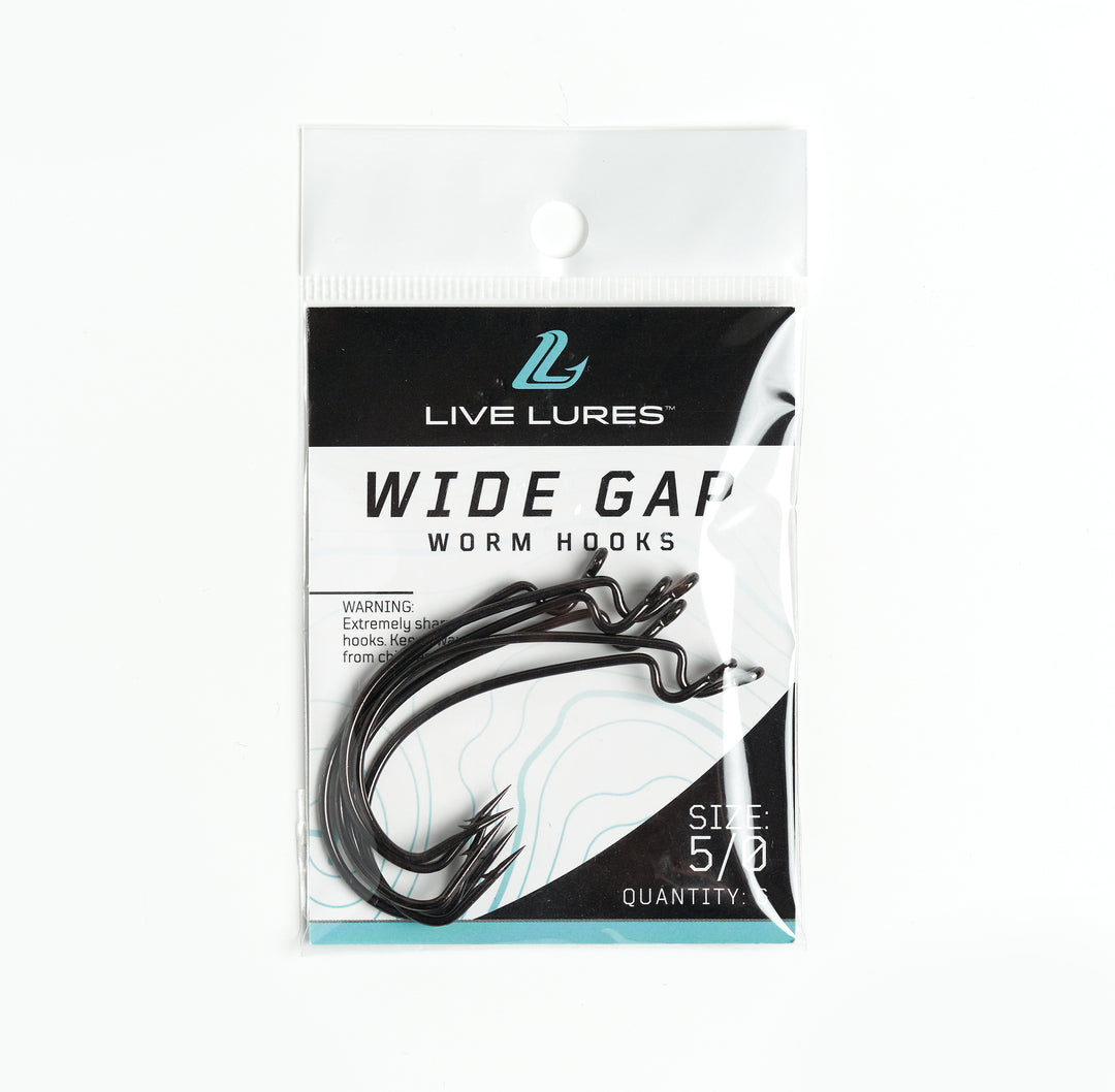 Wide Gap Worm Hooks (6PK) – Live Lures